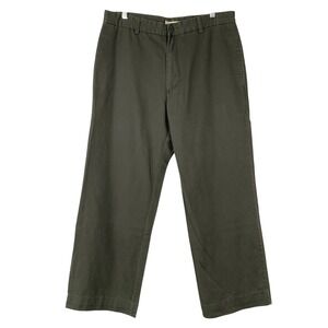 Pure Stuff Nordstrom Chino Pants 34x30 Green Gray Cotton Straight Leg Trousers